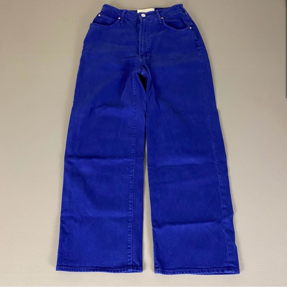 MOTHER SUPERIOR High Waist Tunnel Vision Wide Leg Jean Deep Ultramarine Blue 28